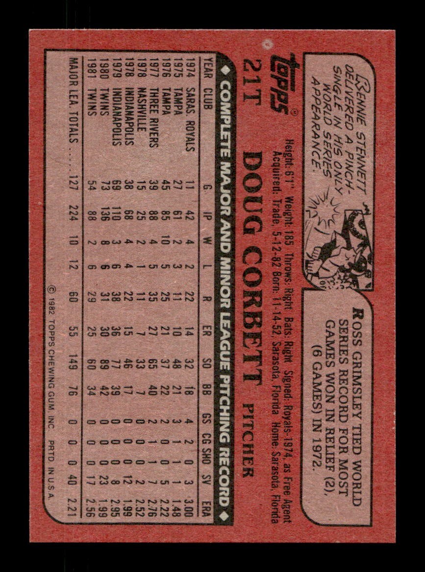 1982 Topps Traded 1-132 EX-MT/NM Pick From List All PICTURED - Picture 179 of 501