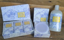 Greenwich Bay Trading Co. LAVENDAR CHAMOMILE Powder, Shea Butter Soap, Bath SET