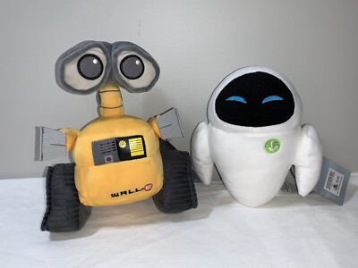 Wall-E And Eve Pixar Disney Plush New With Tags Set. From Pixar Movie Wall-e