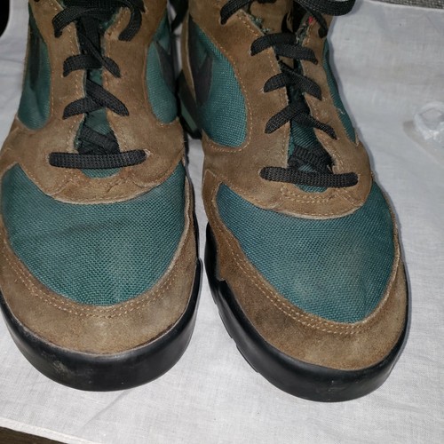 Vtg Nike Caldera Hiking Boots Brown suede green Unisex 7,5 - Picture 12 of 12