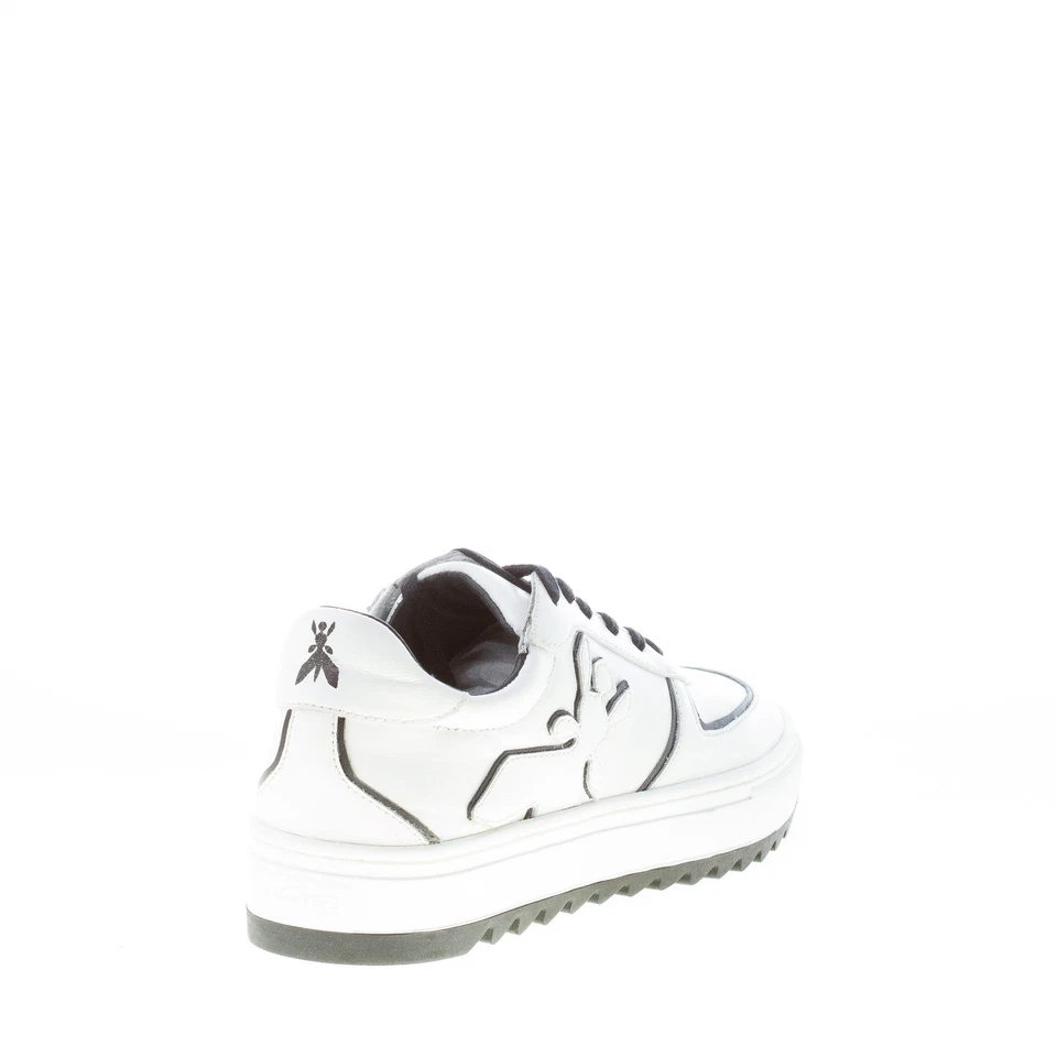 PATRIZIA PEPE scarpe donna Sneaker Fly in pelle bianco e nero 2VA317A3KW Foto 3 de 4