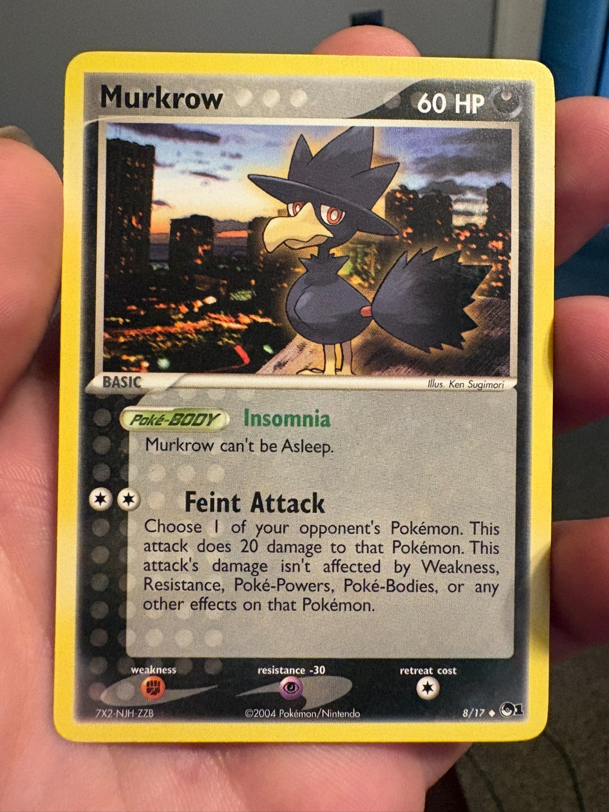 Murkrow Pop Series 1 Promo Pokemon Uncommon Card 8/17 Ken Sugimori
