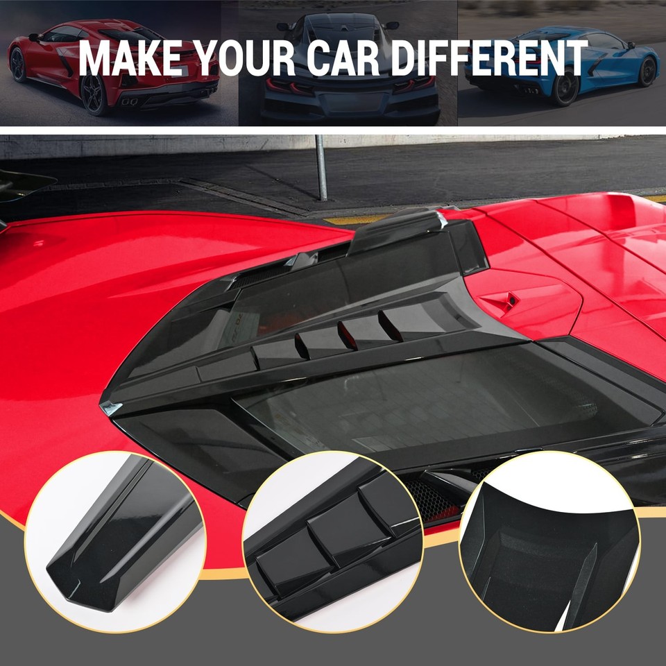 Rear Split Window Applique Louver Trim Gloss Flash for Corvette C8 Z51 ...