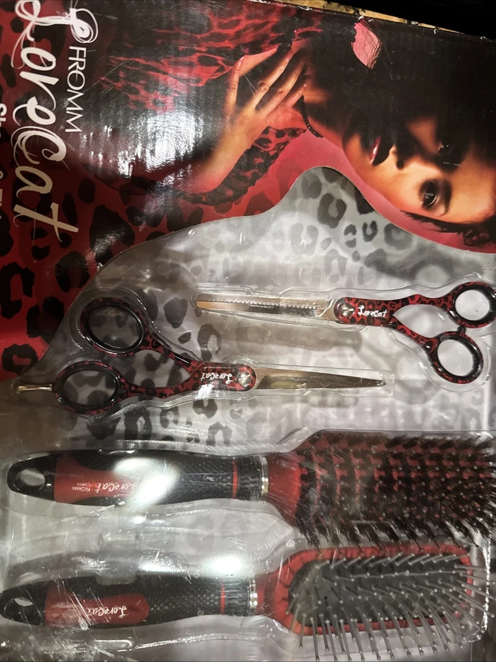 Fromm Lovecat cizalla y diluyente 5 1/4 hoja convexa mango grúa 30 dientes diluyente Foto 2 de 4