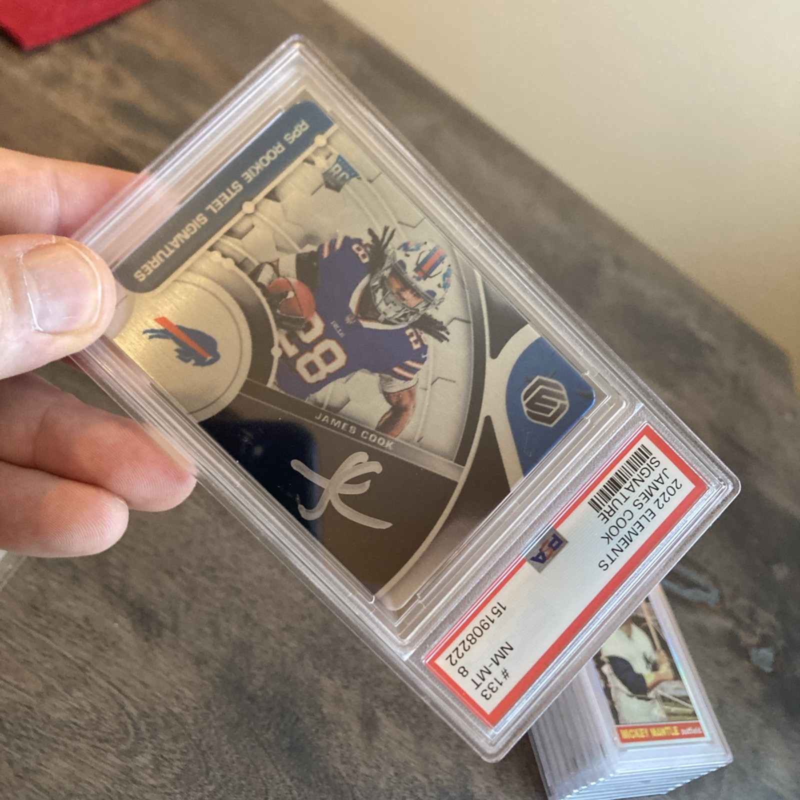 2022 Panini Elements PSA  James Cook: Autographed 🔥🔥rookie✨Bills #133 view 2