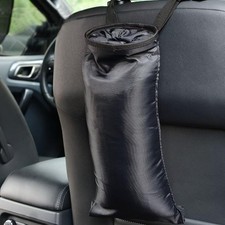 Universal Car Garbage Bag For Back Seat Headrest Trash Can Black