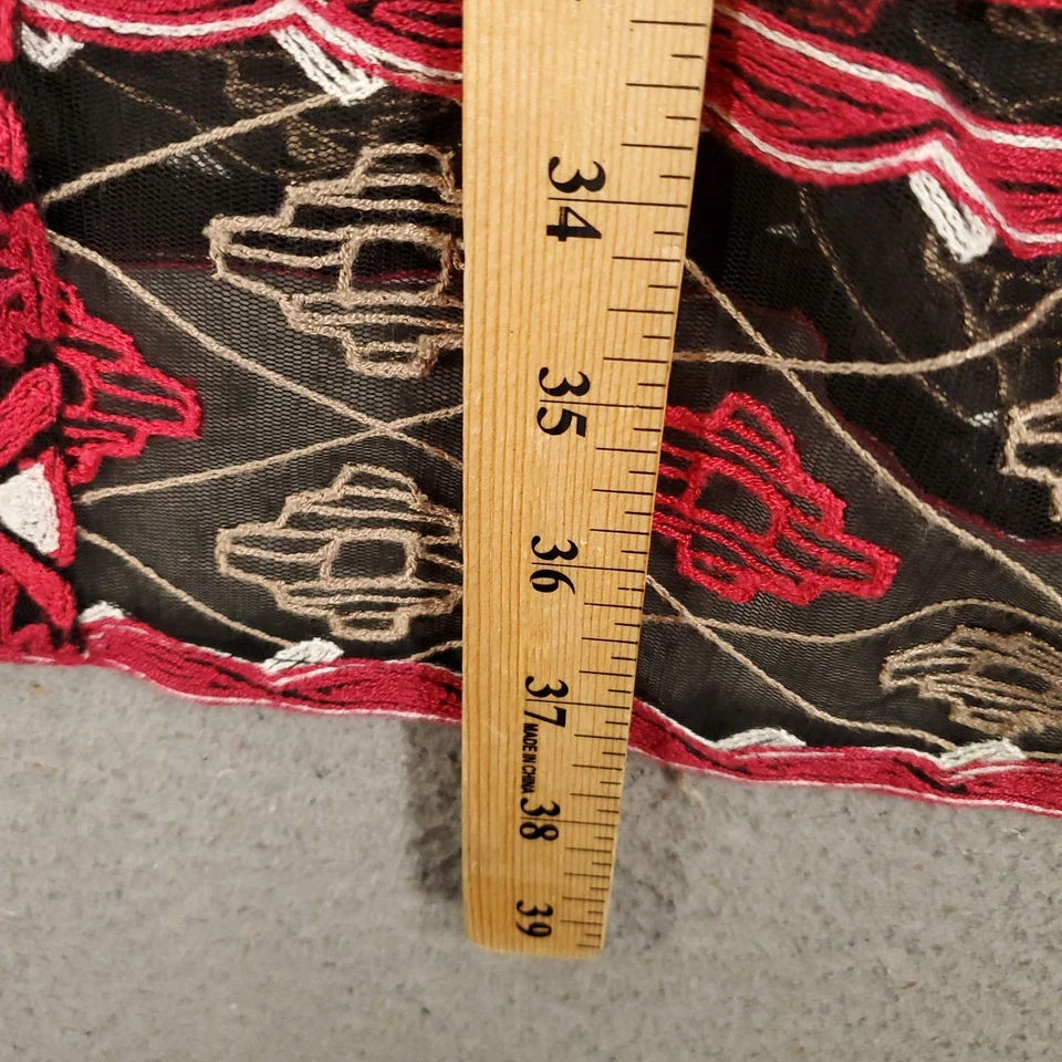 Кардиган женский Catherines 4X красный белый прозрачный с вышивкой юго-западный богемное - Изображение 3 из 4