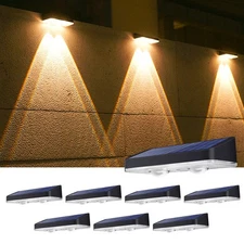 Solar Powered Outdoor Lights 8 Pack, 3 Modes Bright LED Lens Downlights Water...