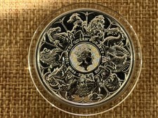 2021 2oz Queens Beasts Completer CGT Exempt Royal Mint .999 Silver Bullion Coin