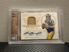 Sam Bradford 2012 National Treasure Signed Patch Auto 13/15 Beckett GEM MINT 9.5