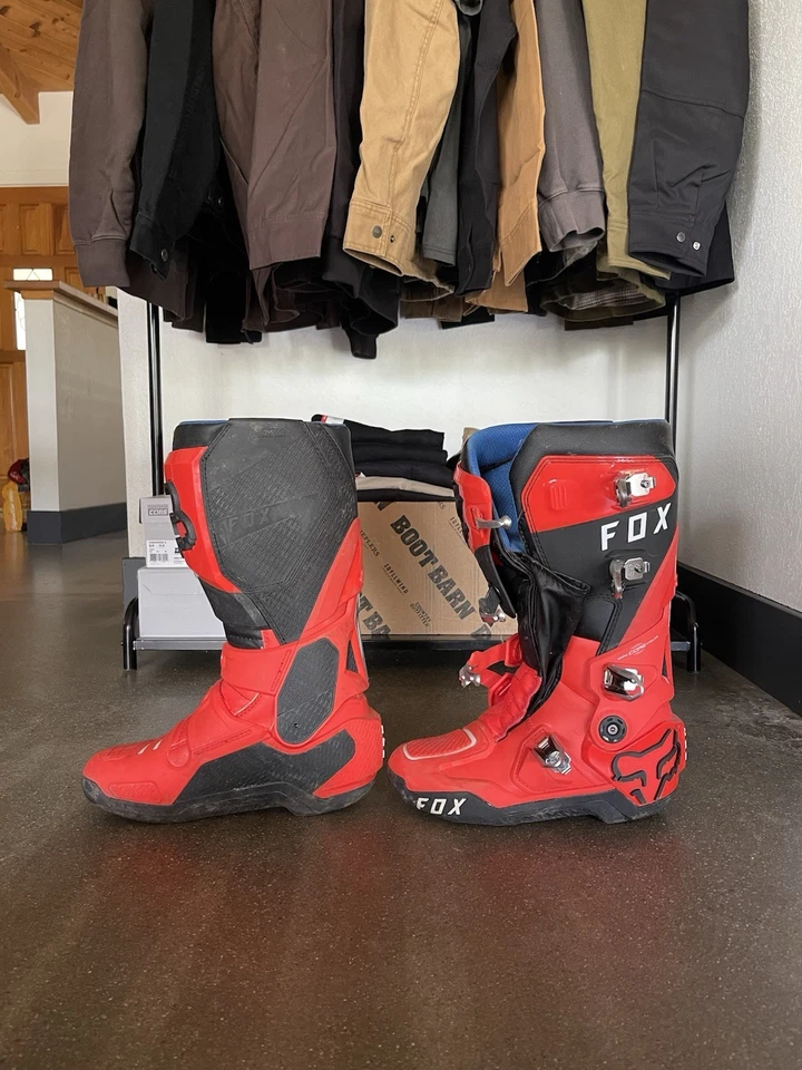 Botas de montar Fox Motocross Instinct 2.0 para hombre. Usado una vez. Talla 10 Rojo/Negro Foto 3 de 4