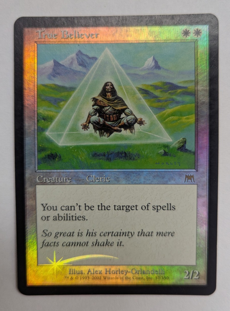 Magic Mtg FOIL Onslaught True Believer near mint