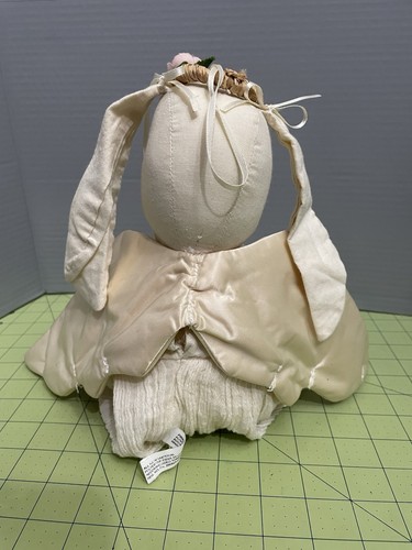 Peluche fatto a mano angelo coniglietto coniglio orecchie floppy cucito a mano -danneggiato - Foto 3 di 13