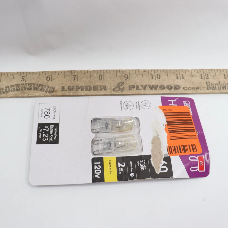 (2-Pk) Feit Dimmable Light Bulb Bi-Pin Base 3000K 60W/120V BPQ60/G9/2/HDRP - Image 2 of 4