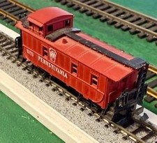 N Scale Minitrix Pennsylvania cupola caboose with Rapido couplers