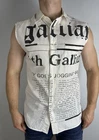 John Galliano Gazette Vintage Shirt Uomo Cotton Size M Sleeveless