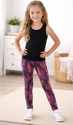 Osh Kosh Girls Size 6 Geometric Chevron Pattern Leggings