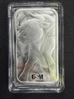 Golden State Mint (GSM) 1 Oz .999 Fine Pure Silver Bull And Bear Bullion Bar.