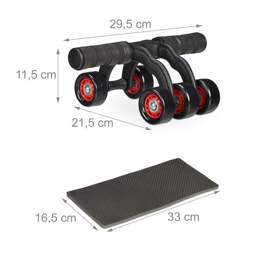 Ab-roller Buikspierwiel Fitnesswiel Trainingswiel 5 wieltjes 150 kg 5 wielen - Afbeelding 4 van 8