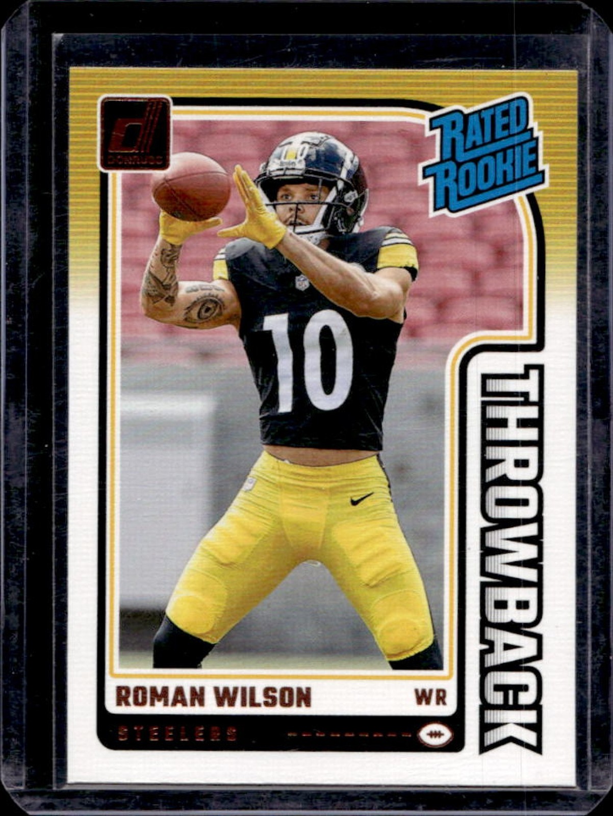 2024 Donruss Roman Wilson Rated Rookie Throwback #21 Steelers
