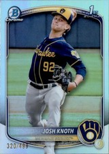 2025 Bowman #BCP-136 Josh Knoth Chrome Prospects Refractor #/499