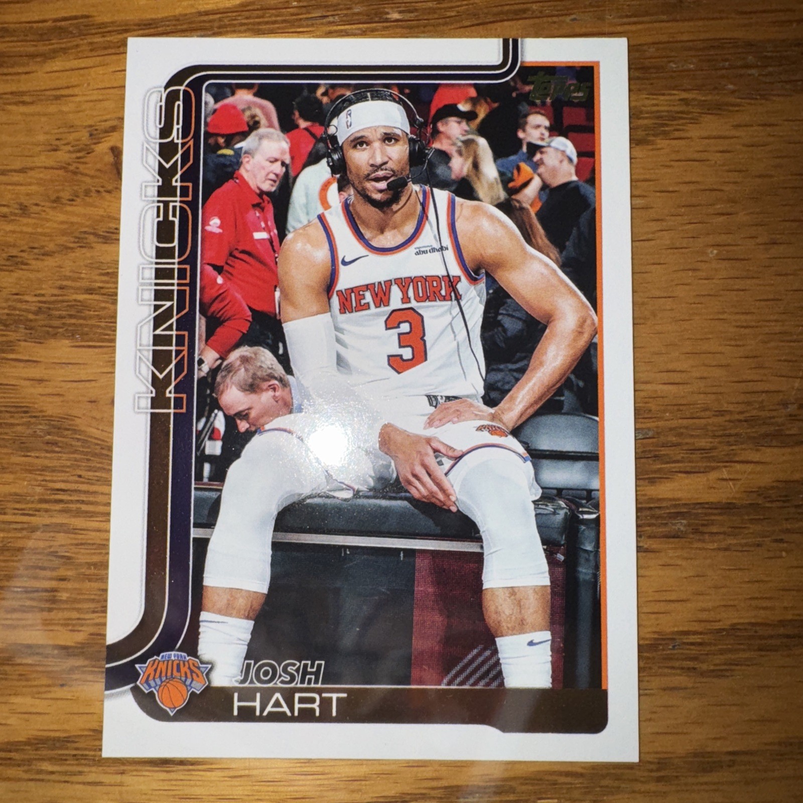 JOSH HART GOLD GOLDEN MIRROR SP IMAGE VARIATION 2025-26 TOPPS #16 NY Knicks