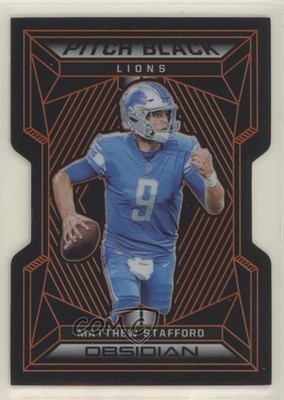2019 Panini Obsidian Pitch Black Electric Etch Orange /50 Matthew Stafford nd3