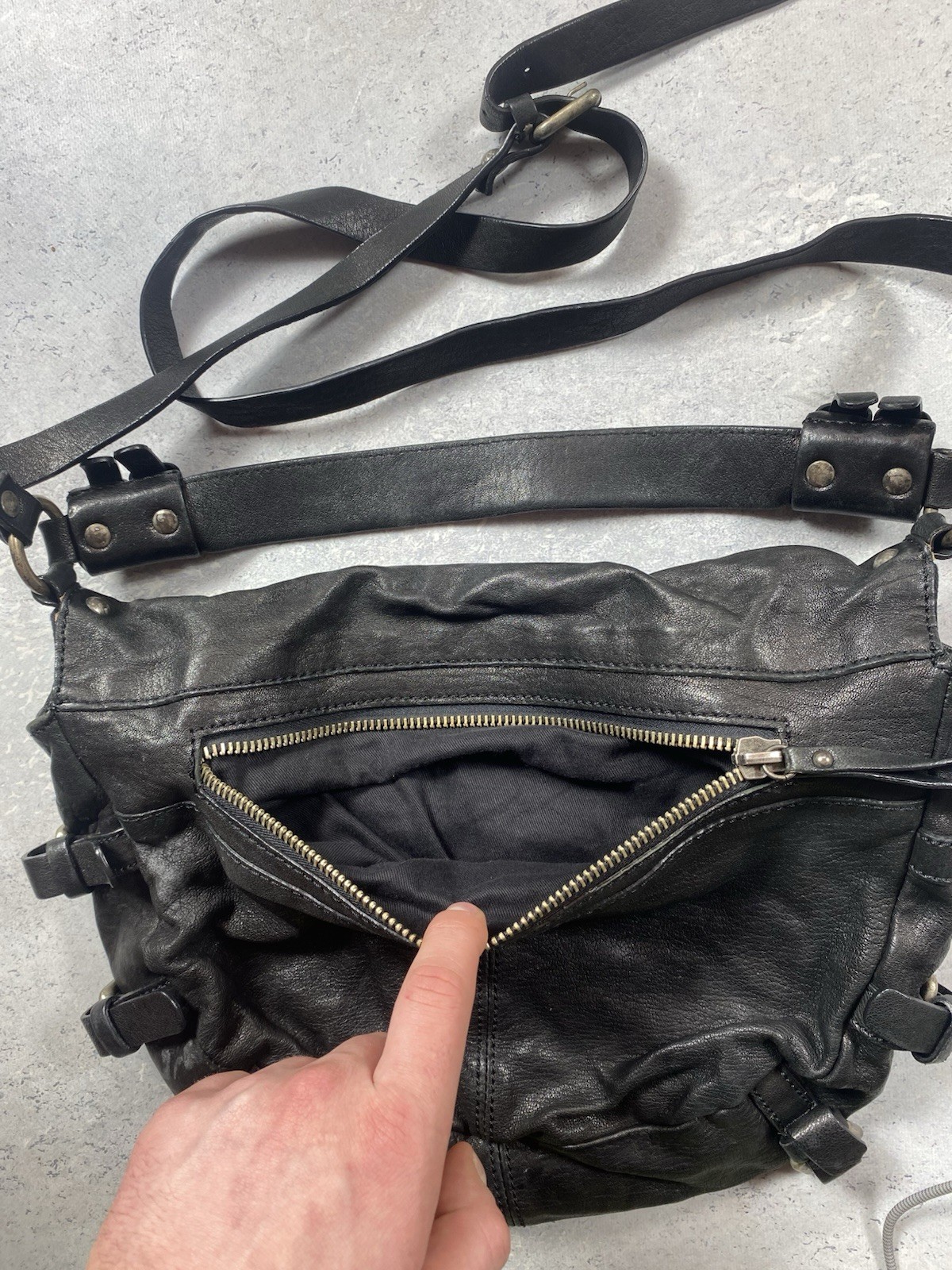 Max Co Black Leather Bag image 3