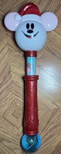Disney Parks Santa Mickey Mouse Lights And Bubble Wand Lights Up And Talks