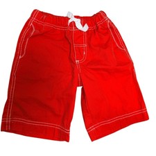Hanna Andersson Board Shorts Kids Size 5 110 Orange Drawstring Summer Pockets