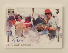 2025 Panini Impeccable Thomas Saggese Canvas Creations Rookie Auto /35 Cardinals