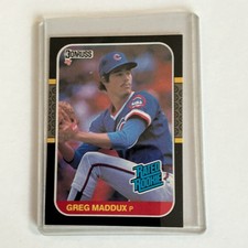 Donruss 1987 Rated Rookie Greg Maddux #36 Chicago Cubs Baseball Card