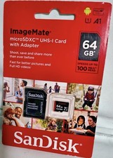 ImageMate microSDXC UHS-I Card with Adapter New 64GB
