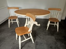 Pine dining table and chairs set