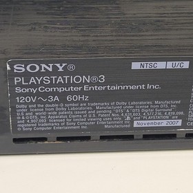 Sony PlayStation 3 PS3 40GB Black Console CECHG01 for parts or repair 