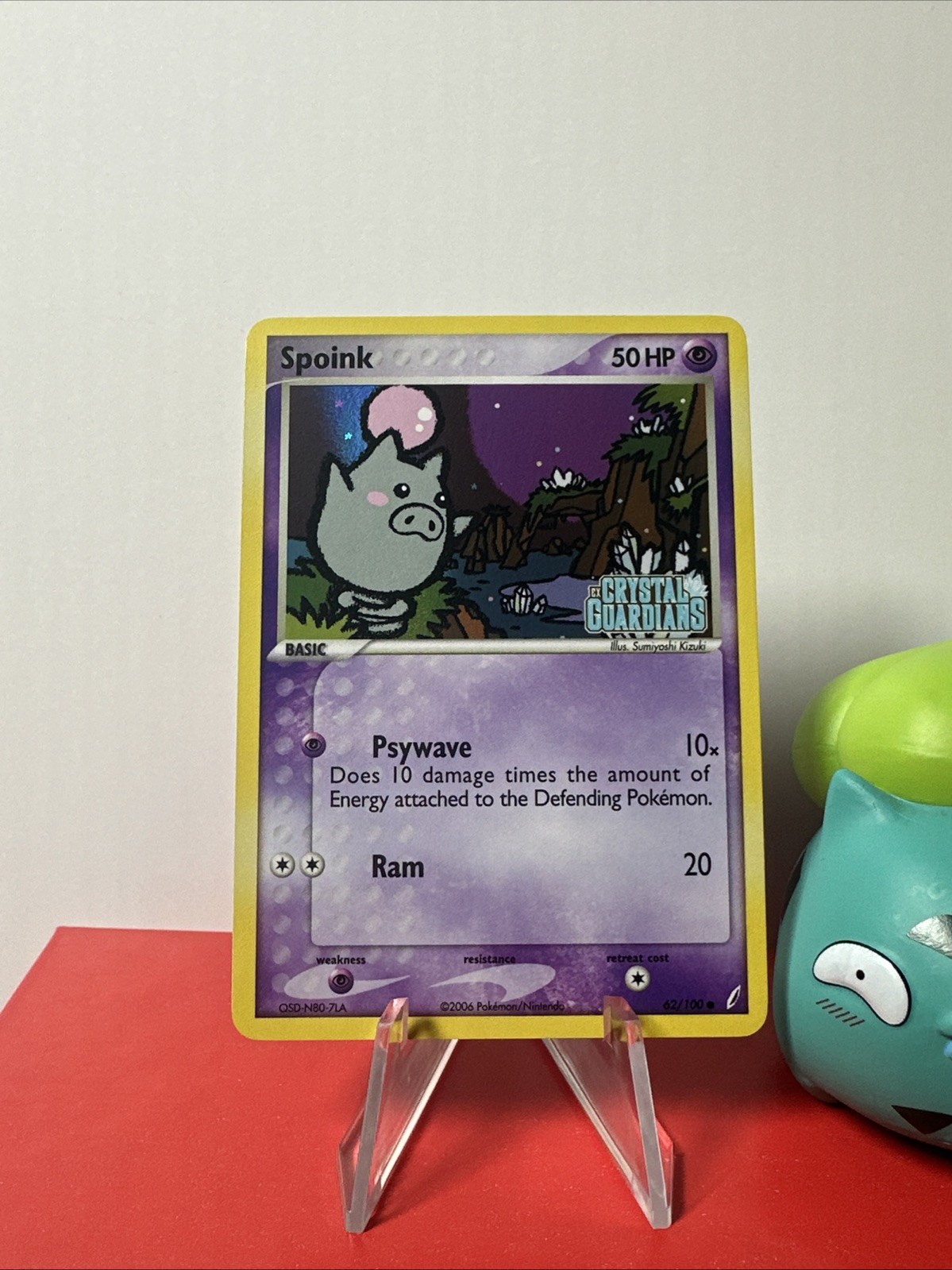 Spoink EX Crystal Guardians Stamped Reverse Holo #62/100 NM