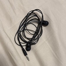 Black In-Ear Earbud Headphones Double Earpiec...