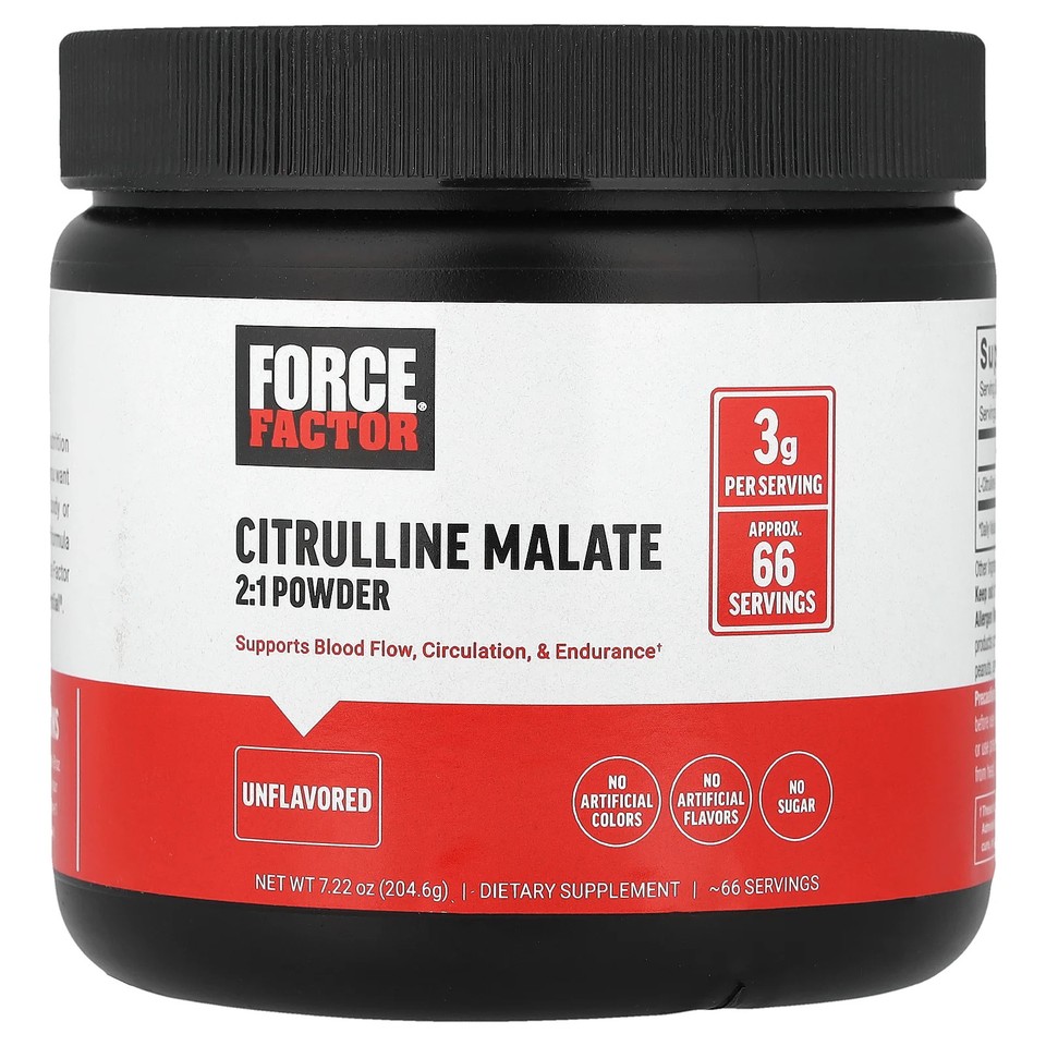 Citrulline Malate 2:1 Powder, Unflavored, 7.22 oz (204.6 g)