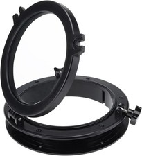 8" Boat Round Opening Porthole Replacement Window Port Hole Tempered Glass Black