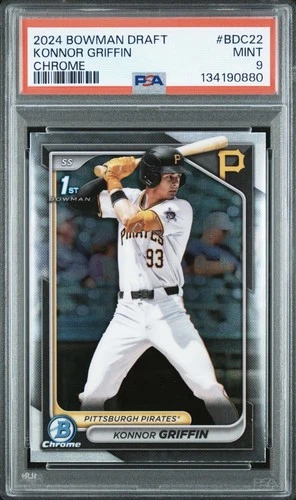 2024 Bowman Draft Konnor Griffin Chrome 1st Bowman PSA 9 Mint Pirates