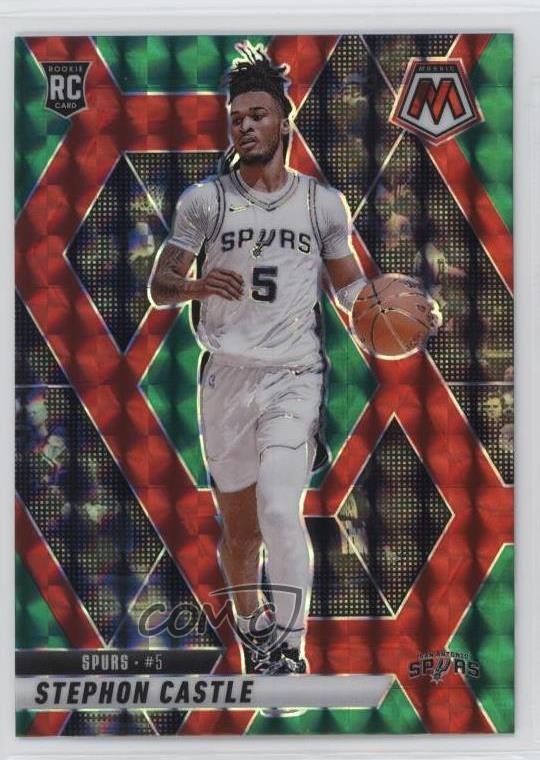 2024-25 Panini Mosaic Rookies Choice Red & Green Prizm Stephon Castle #236 0x7c