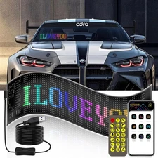 14.7''x3.6'' Programmable LED Sign Car LED Sign Customizable Windshield Decor