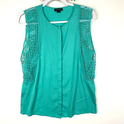 NEW The Limited turquoise cap sleeve lightweight blouse top small