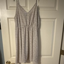 SHEIN Curve White Floral V-Neck Strappy Sleeveless Sundress 0XL Plus