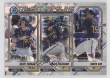 2021 Bowman Talent Pipeline Atomic Refractor 148/150 Brice Turang Corey Ray p7m