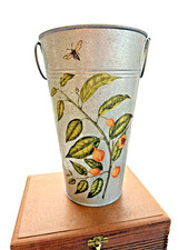 Soporte decorativo para flores/plantas de hojalata galvanizado; núcleo de campo, campo