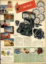 1954 PAPER AD 2 PG View-Master Three dimensional color pictures Senior projector