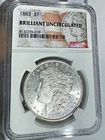1883 Morgan Silver Dollar $1 Certified Brilliant Uncirculated by NGC
