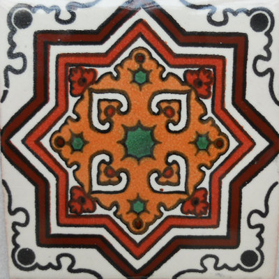 #C113 MEXICAN CERAMIC HANDMADE TALAVERA TILE SETS