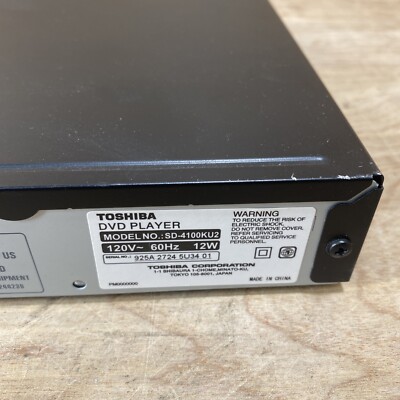 DVDプレーヤー TOSHIBA Toshiba SD-4100KU2 DVD Player. No Remote, Tested Working | eBay